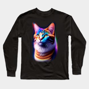 Stellar cat Coloful Long Sleeve T-Shirt